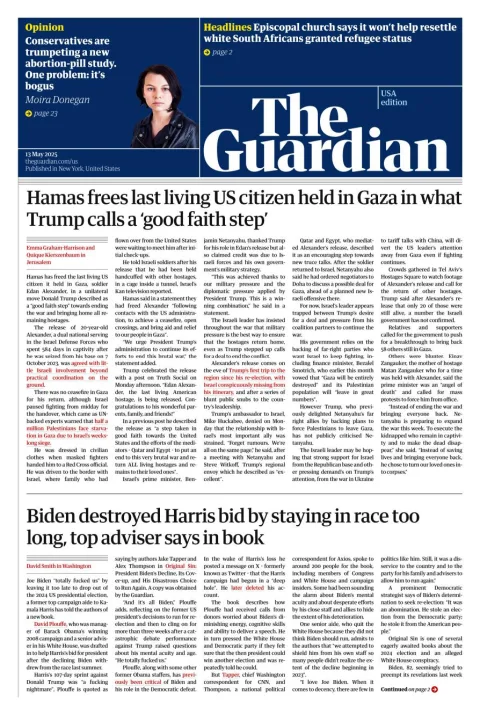 Portada de The Guardian (usa)
