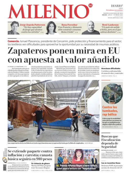 Portada de Milenio Leon del martes, 13 de mayo de 2025
