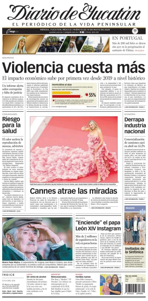 Portada de Diario de Yucatán