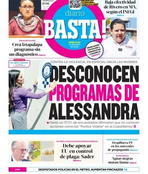 Portada de Basta del miércoles, 14 de mayo de 2025