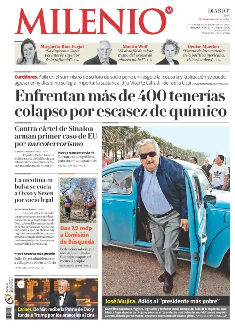 Portada de Milenio Leon del miércoles, 14 de mayo de 2025