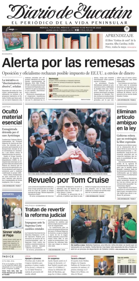 Portada de Diario de Yucatán