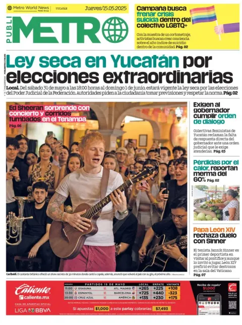 Portada de Publimetro Merida