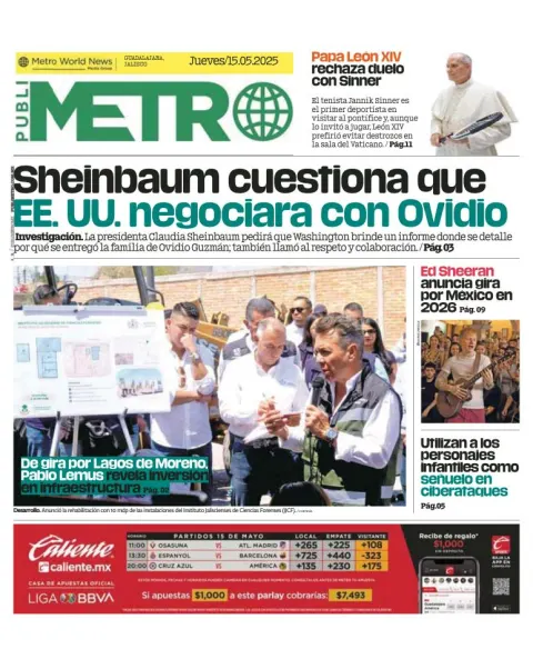 Portada de Publimetro Guadalajara