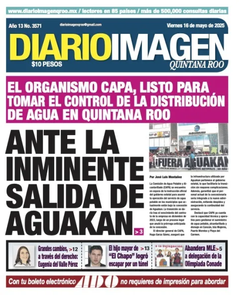 Portada de Diario Imagen Quintana Roo