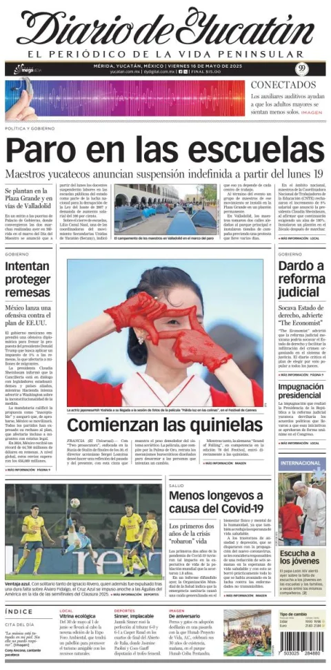 Portada de Diario de Yucatán