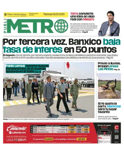 Portada de Publimetro Guadalajara