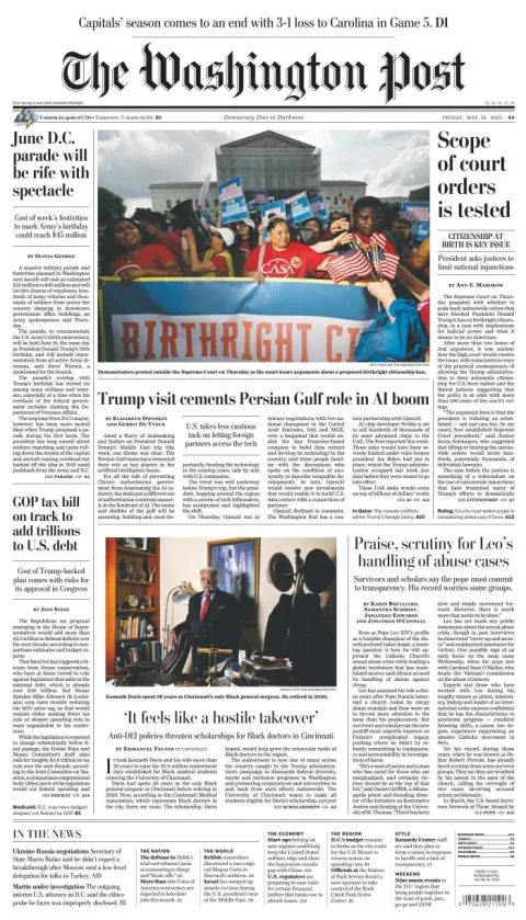 Portada de The Washington Post