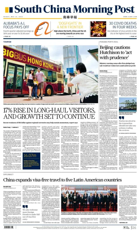 Portada de South China Morning Post del viernes, 16 de mayo de 2025