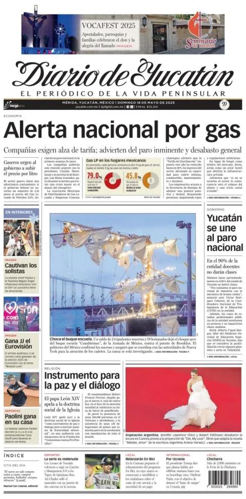 Portada de Diario de Yucatán