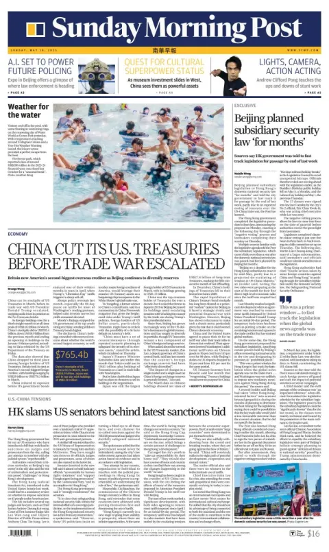Portada de South China Morning Post