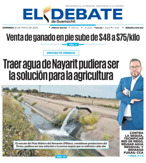 Portada de El Debate de Guamuchil