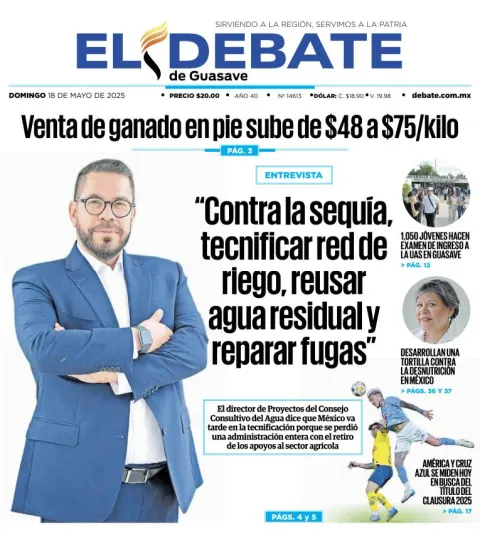 Portada de El Debate de Guasave