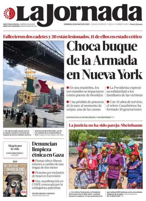 Portada de La Jornada