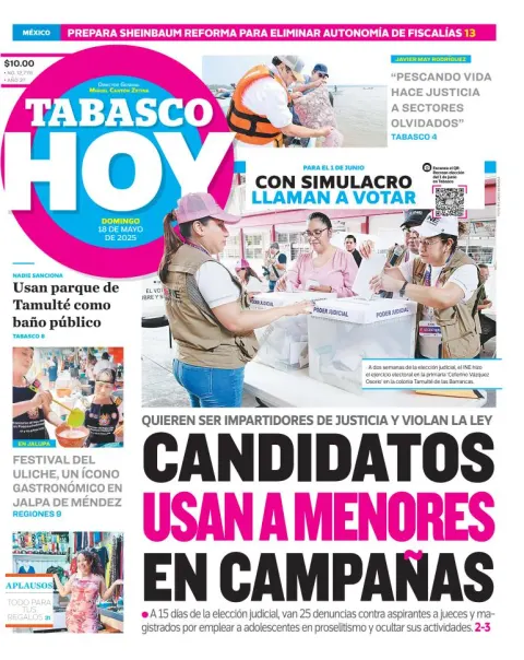 Portada de Tabasco Hoy