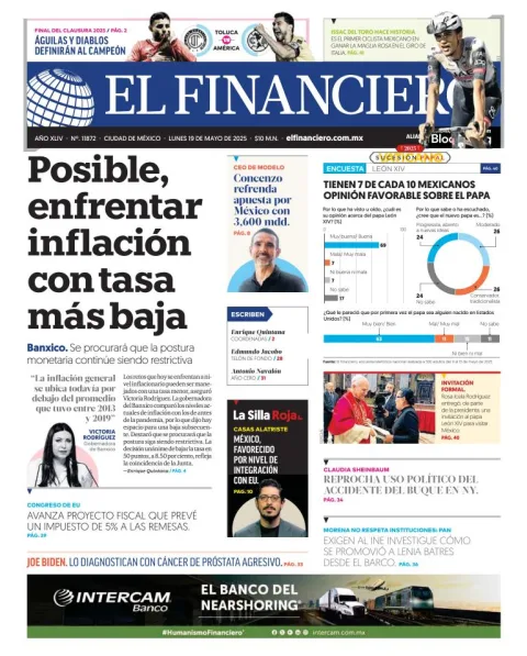Portada de El Financiero