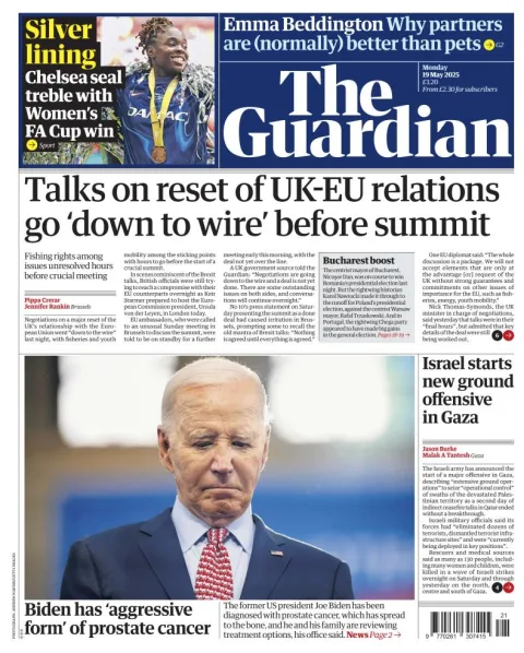 Portada de The Guardian (reino Unido)