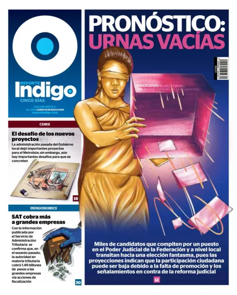 Portada de Reporte Indigo del lunes, 19 de mayo de 2025