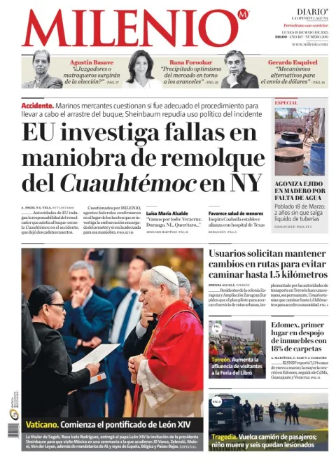 Portada de Milenio Laguna del lunes, 19 de mayo de 2025