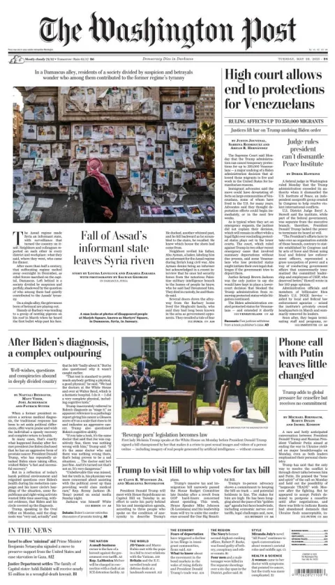 Portada de The Washington Post