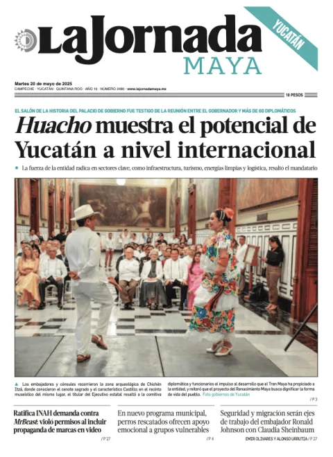 Portada de La Jornada Maya Yucatán del martes, 20 de mayo de 2025