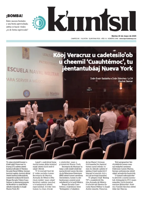 Portada de La Jornada - Kiintsil del martes, 20 de mayo de 2025