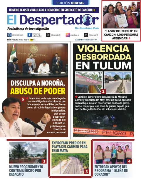 Portada de El Despertador de Quintana Roo
