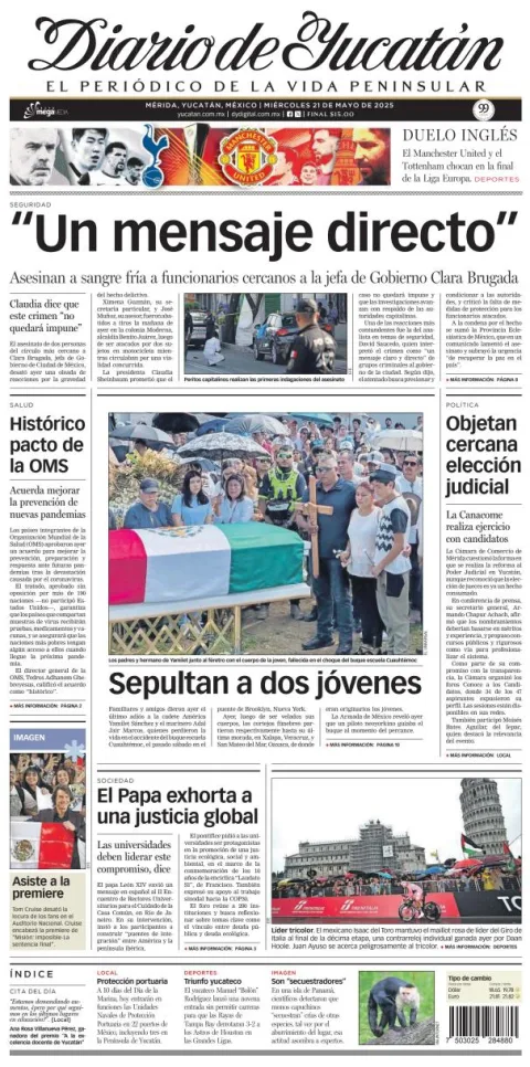 Portada de Diario de Yucatán