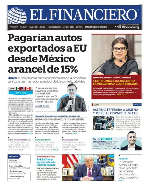 Portada de El Financiero