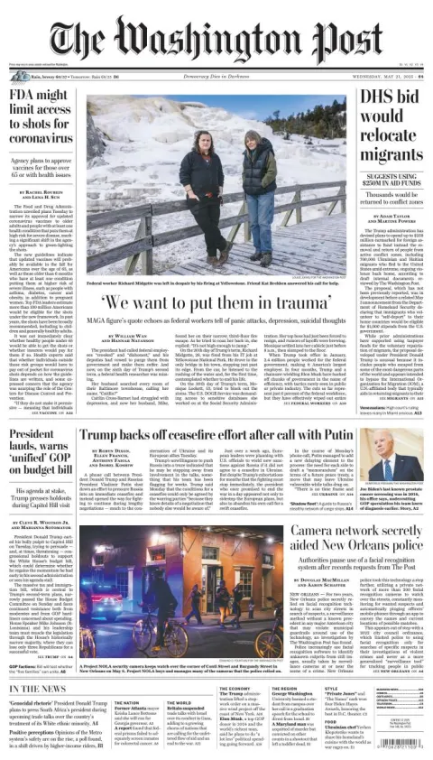 Portada de The Washington Post