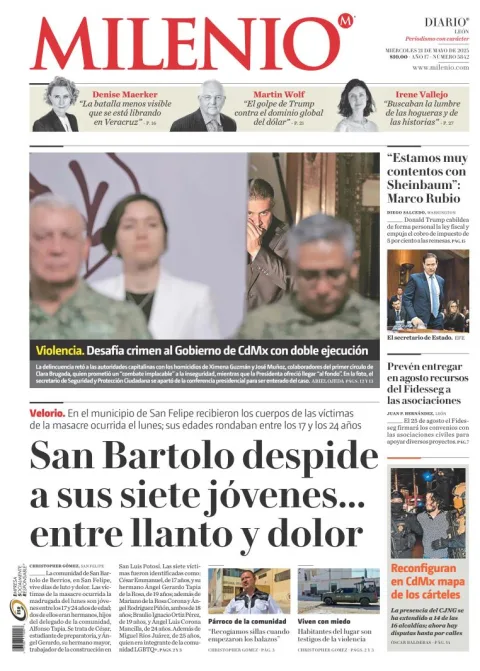 Portada de Milenio Leon del miércoles, 21 de mayo de 2025
