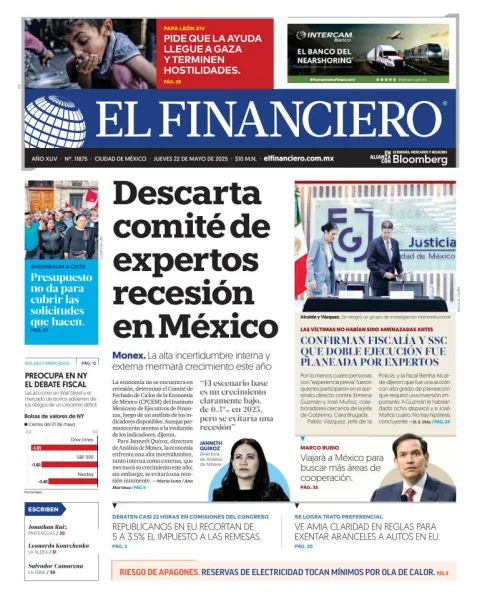 Portada de El Financiero