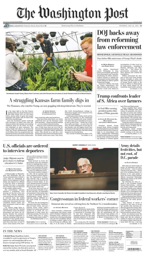 Portada de The Washington Post