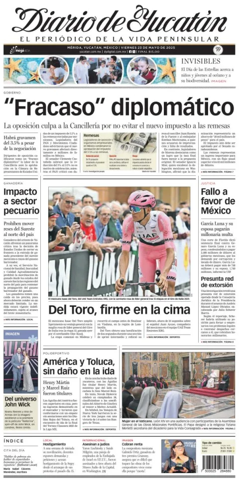 Portada de Diario de Yucatán