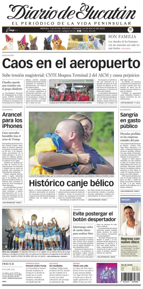 Portada de Diario de Yucatán