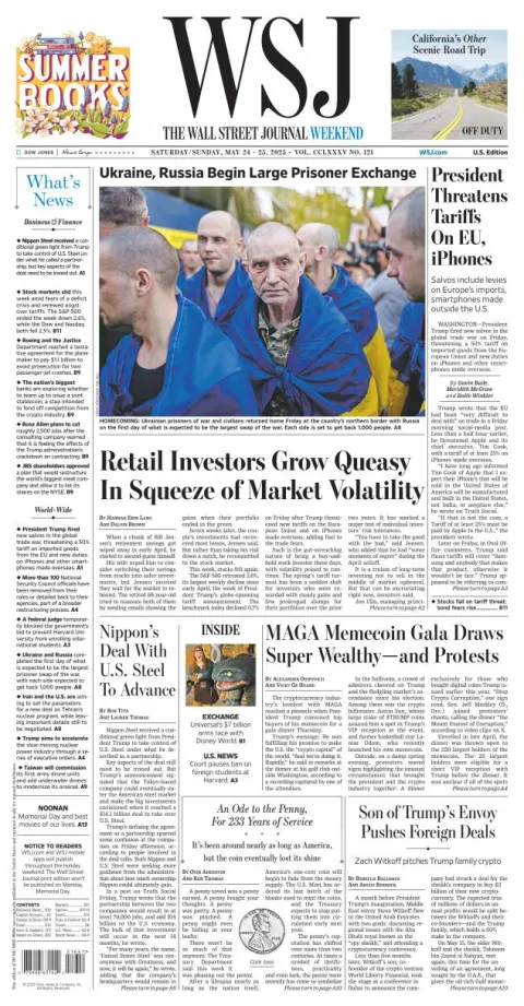 Portada de The Wall Street Journal