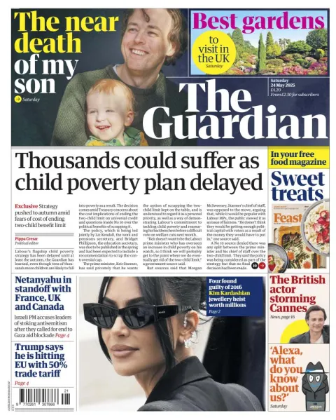Portada de The Guardian (reino Unido)