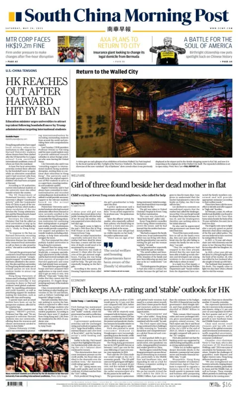 Portada de South China Morning Post