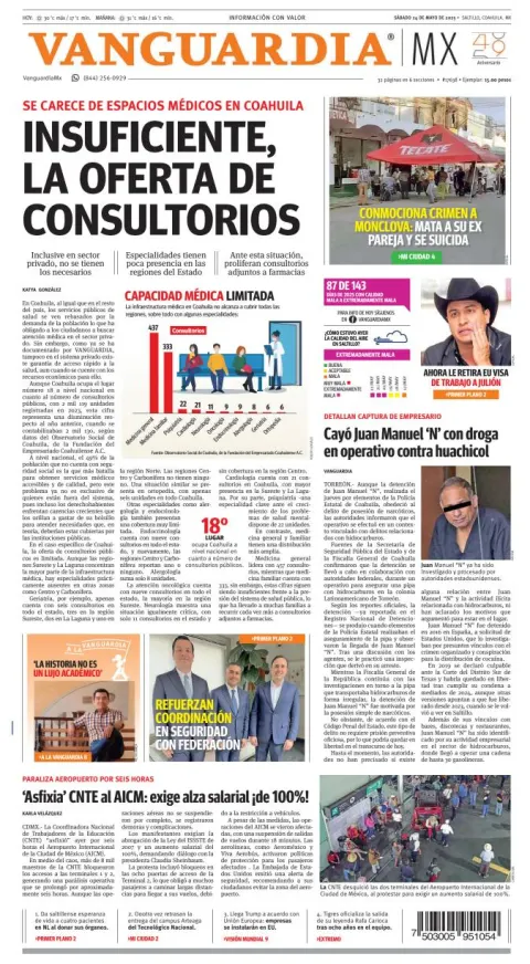 Portada de Vanguardia