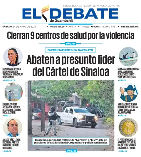 Portada de El Debate de Guamuchil