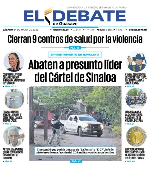 Portada de El Debate de Guasave