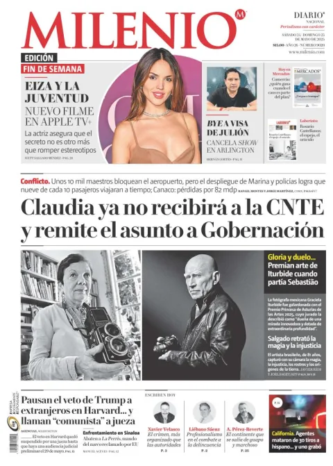 Portada de Milenio del sábado, 24 de mayo de 2025