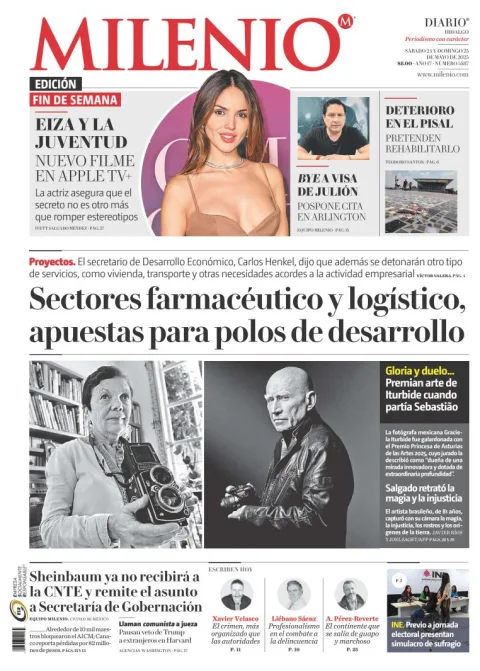 Portada de Milenio Hidalgo del sábado, 24 de mayo de 2025