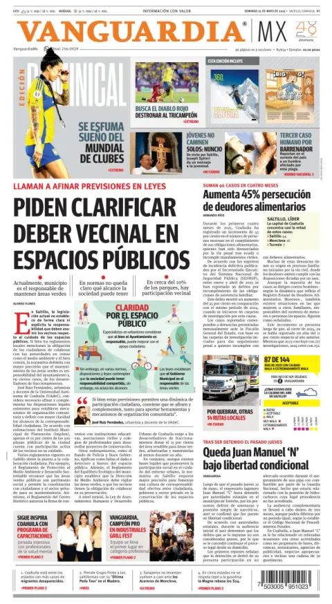 Portada de Vanguardia
