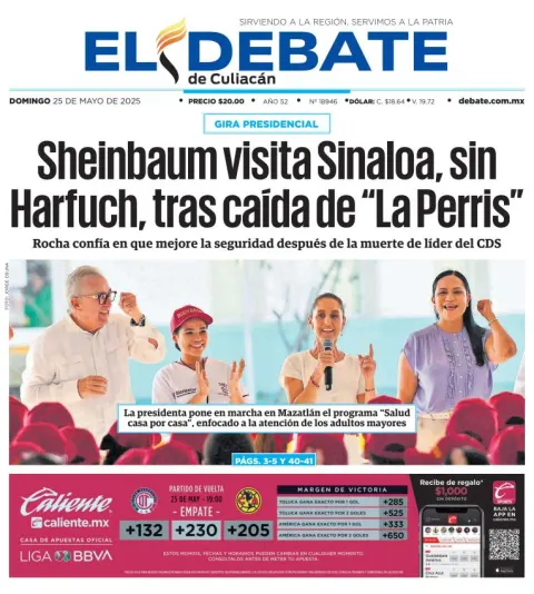 Portada de El Debate de Culiacan