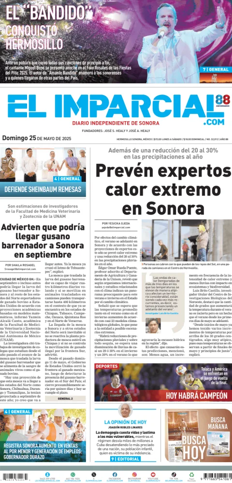 Portada de El Imparcial