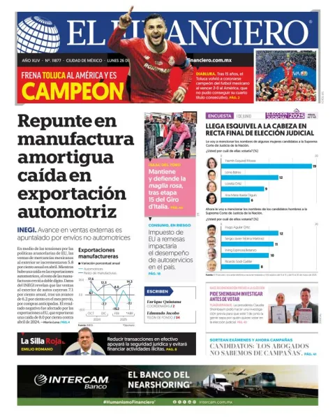 Portada de El Financiero