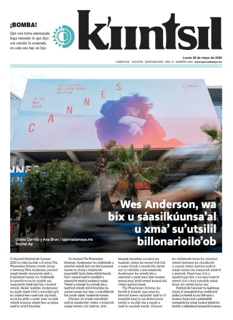 Portada de La Jornada - Kiintsil del lunes, 26 de mayo de 2025