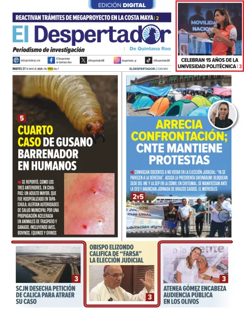 Portada de El Despertador de Quintana Roo