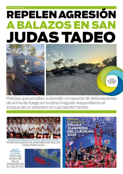 Portada de El Quintana Roo (contraportada) del lunes, 26 de mayo de 2025